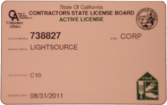 Our State Contractors License