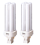 2 Compact Fluorescent Lamps included